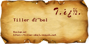Tiller Ábel névjegykártya