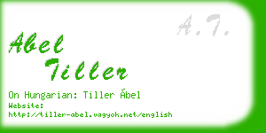 abel tiller business card